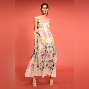 Marchesa Rosa Ramie Maxi Dress